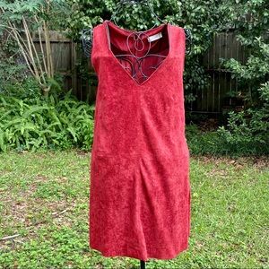 Altar’d State Suede Shift Dress Burnt Orange.